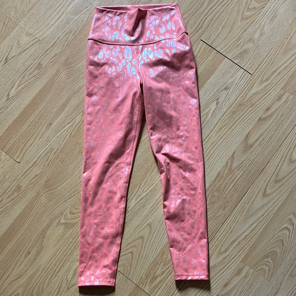 Carbon38 Coral Leopard Leggings